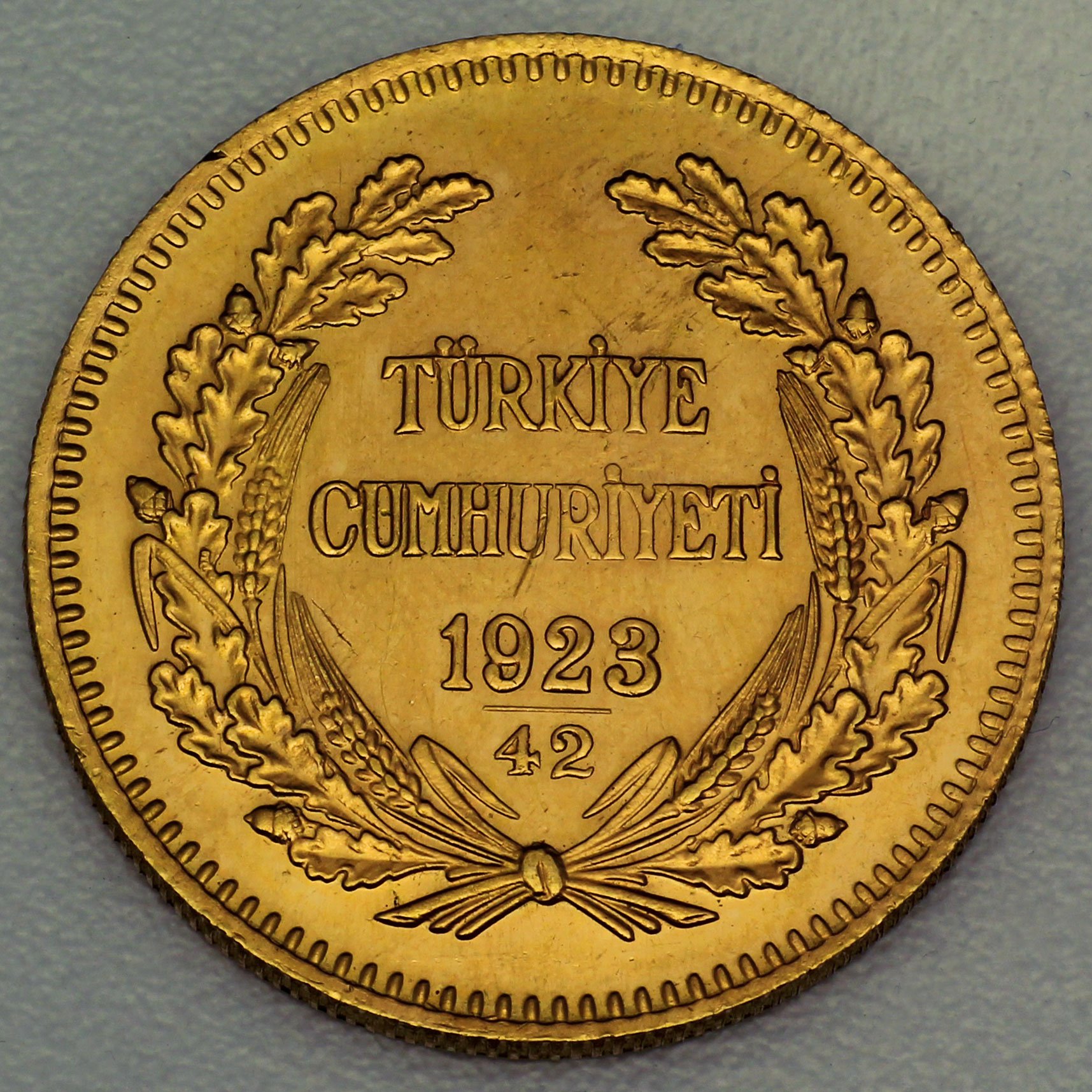 Goldmünze 500 Piaster "Atatürk/Inonu" (Türkei) - Detailansicht 1