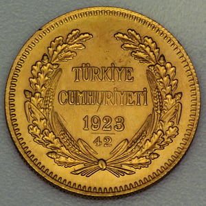Goldmünze 500 Piaster "Atatürk/Inonu" (Türkei) - Miniaturansicht 2
