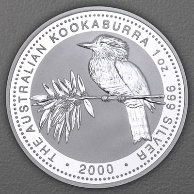 Silbermünze 1oz "Kookaburra" 2000 diff. (Australien) - Miniaturansicht 1