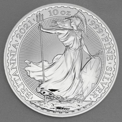 Silbermünze 10oz "Britannia" 2021 (Großbritannien) - Miniaturansicht 1