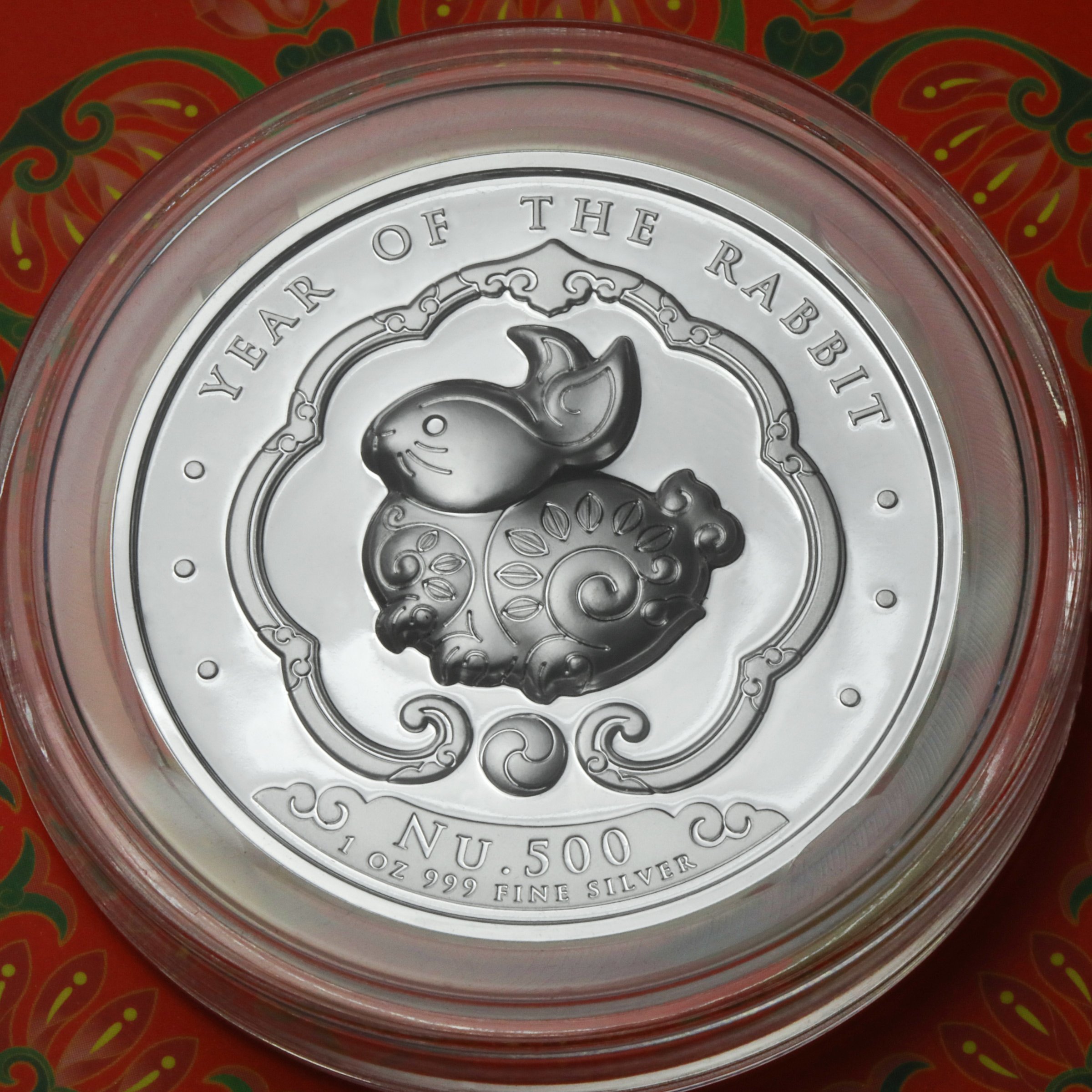 Silbermünze 1oz "Hase" 2023 (PP/HR) Lunar diff. (Bhutan) - Detailansicht 3