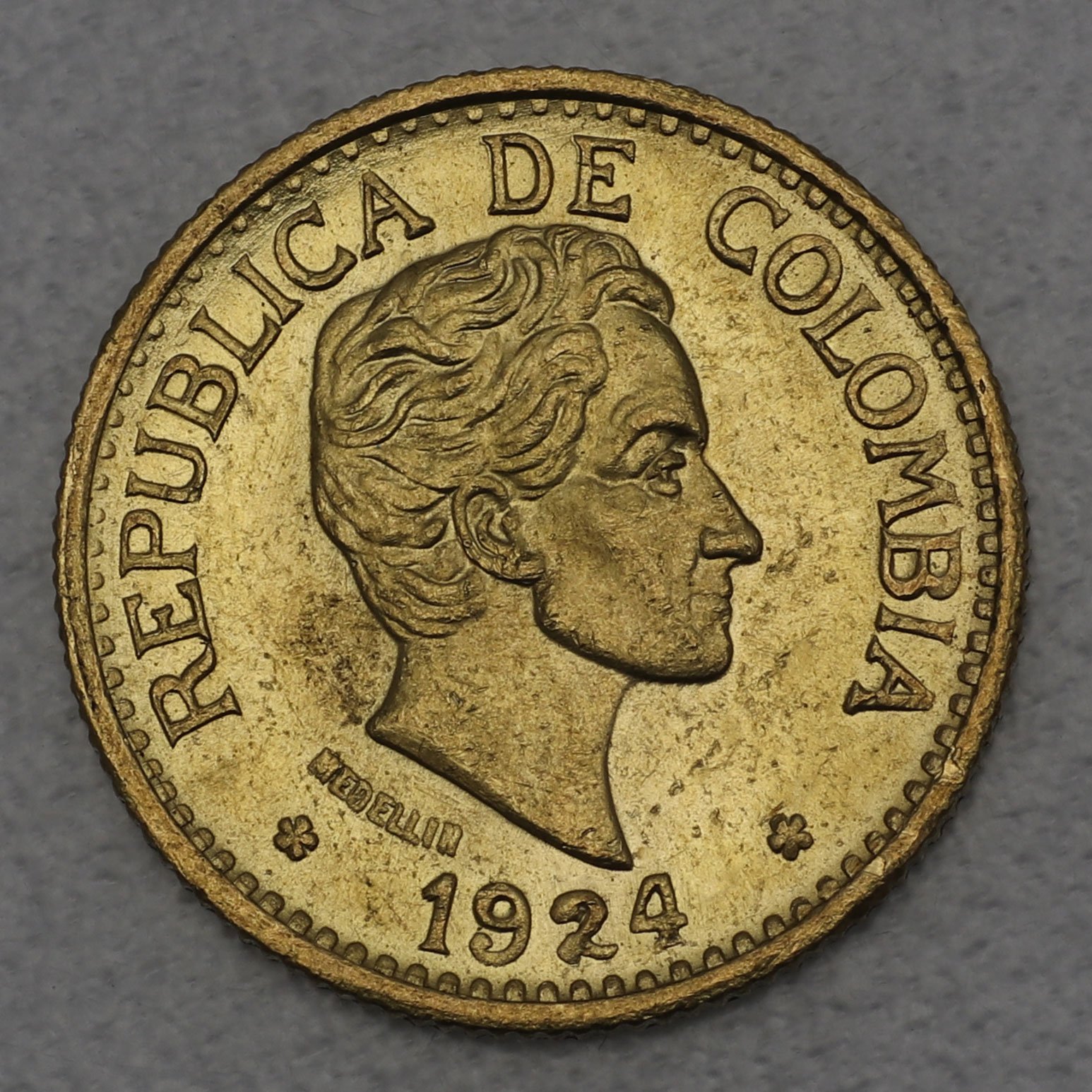 Goldmünze "5 Pesos" Simon Bolivar (Kolumbien) - Hauptansicht