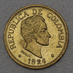 Goldmünze "5 Pesos" Simon Bolivar (Kolumbien) - Hauptansicht
