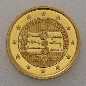 Goldmünze 1/25oz "Österreich" 2006 50 Jahre Staatsvertrag (Liberia) - Hauptansicht