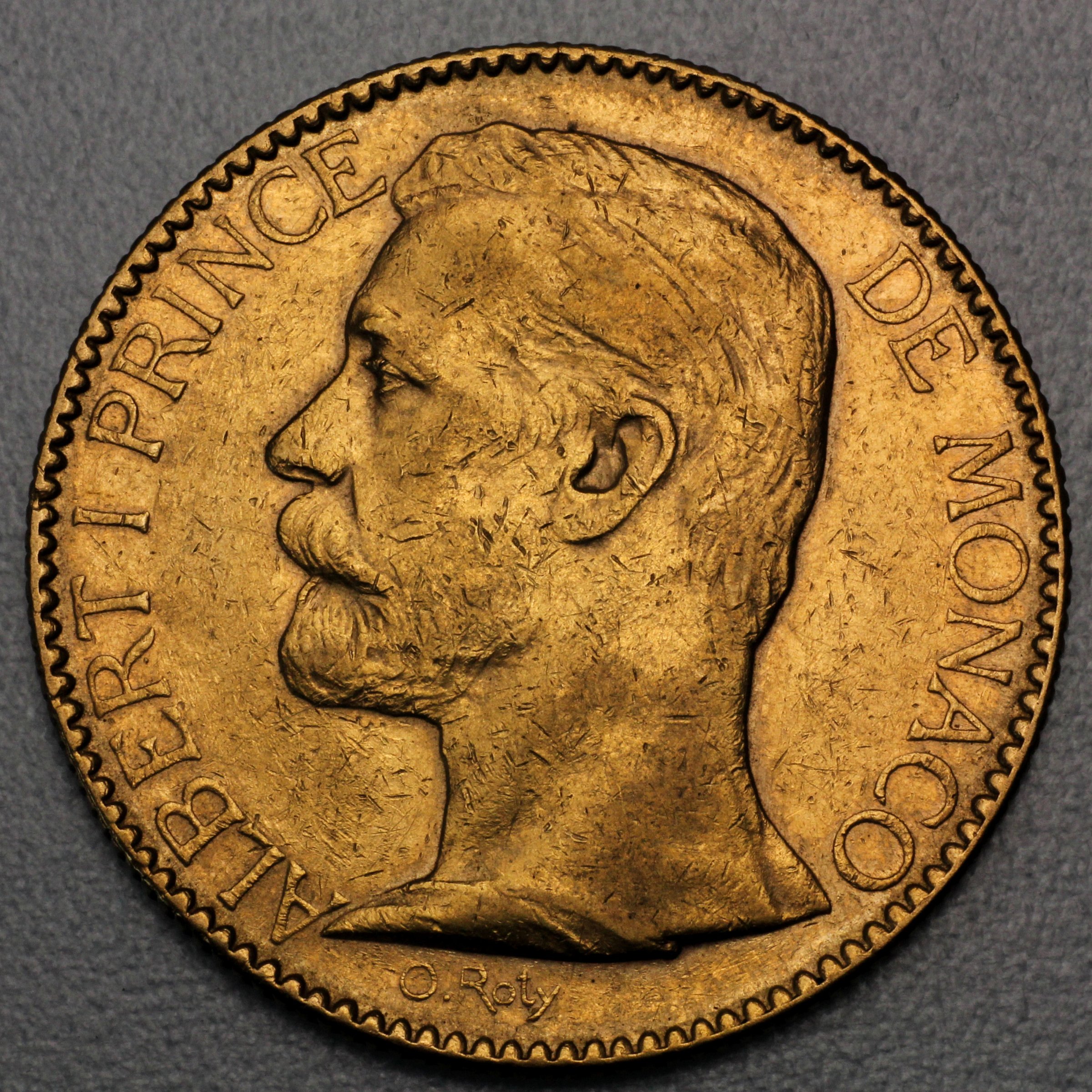 Goldmünze "100 Francs Albert I." (Monaco) - Hauptansicht