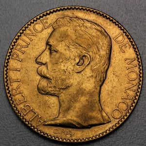Goldmünze "100 Francs Albert I." (Monaco) - Hauptansicht