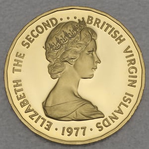 Goldmünze 100 Dollar "Queen s Silver Jubilee" 1977 (Britische Jungferninseln) - Miniaturansicht 2