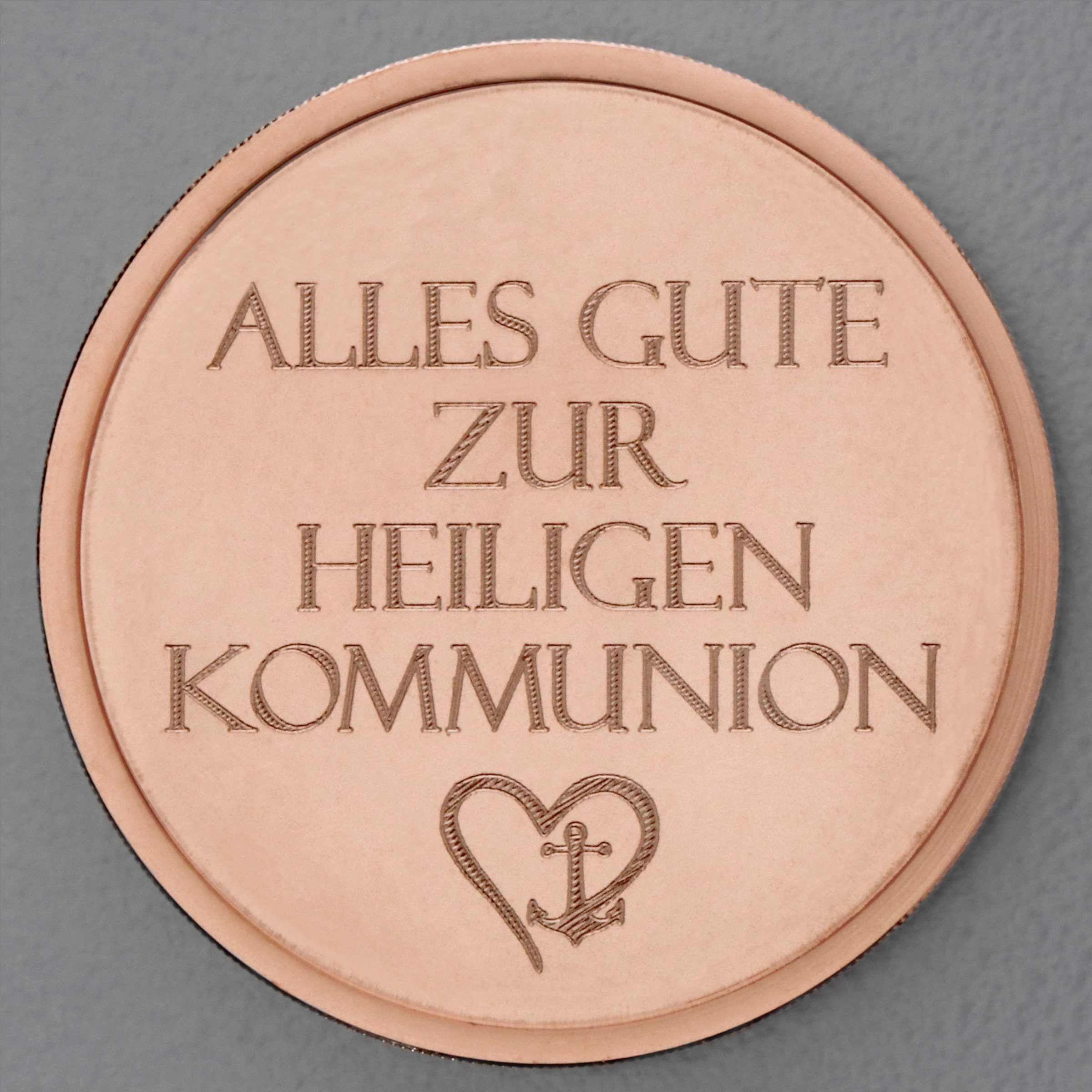 Kupfermedaille "Kommunion" Gravurmedaille - Hauptansicht