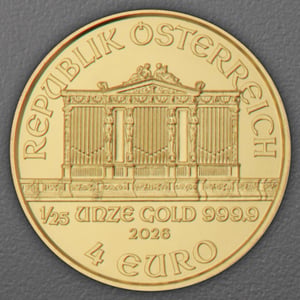 Goldmünze 1/25oz "Wiener Philharmoniker" aktueller Jahrgang (Österreich) - Miniaturansicht 2