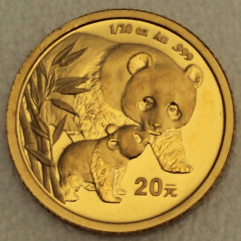 Goldmünze 1/20oz "Panda" 2004 (China) - Hauptansicht