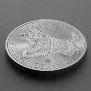 Silbermünze 1oz "Wolf" 2018 Predator (Kanada) - Miniaturansicht 3