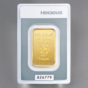 Goldbarren 1oz "Kinebar" HERAEUS - Hauptansicht