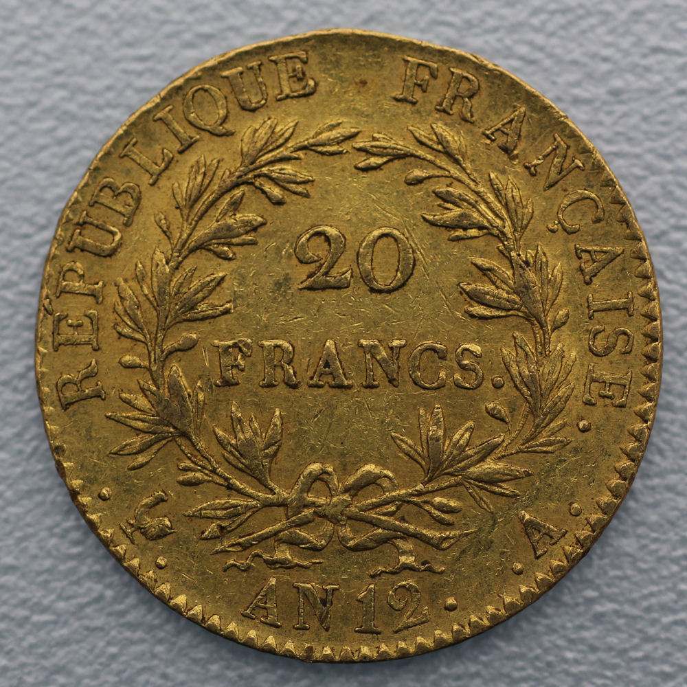 Goldmünze 20 Francs "Bonaparte Premier Consul" (Frankreich) - Detailansicht 1