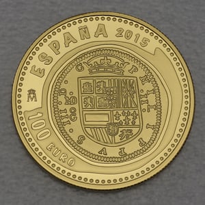 Goldmünze 100 Euro "2 Escudos" 2015 Ceca Madrid 1615 (Spanien) - Miniaturansicht 1
