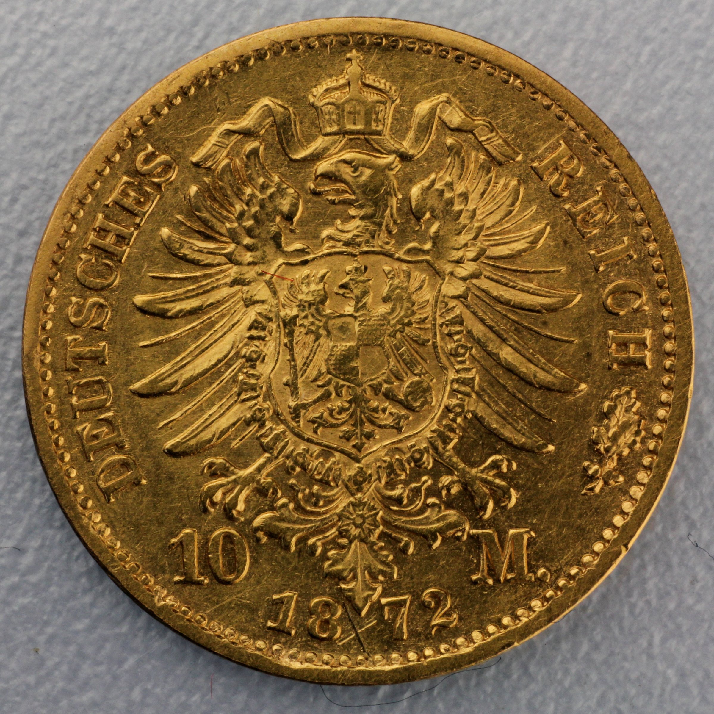 Goldmünze 10 Mark "Friedrich I." 1872-G J.183 (Baden) - Detailansicht 1