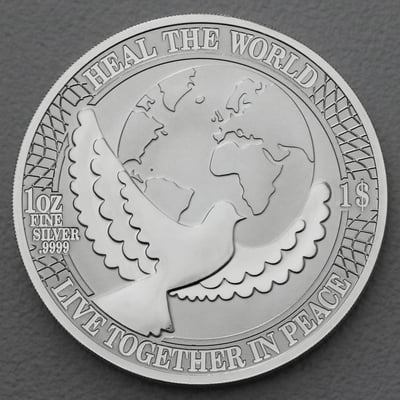 Silbermünze 1oz "Friedensunze" diff. (Cook Islands) - Hauptansicht