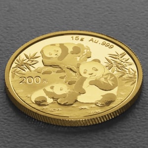 Goldmünze 15g "Panda" 2025 (China) - Miniaturansicht 3