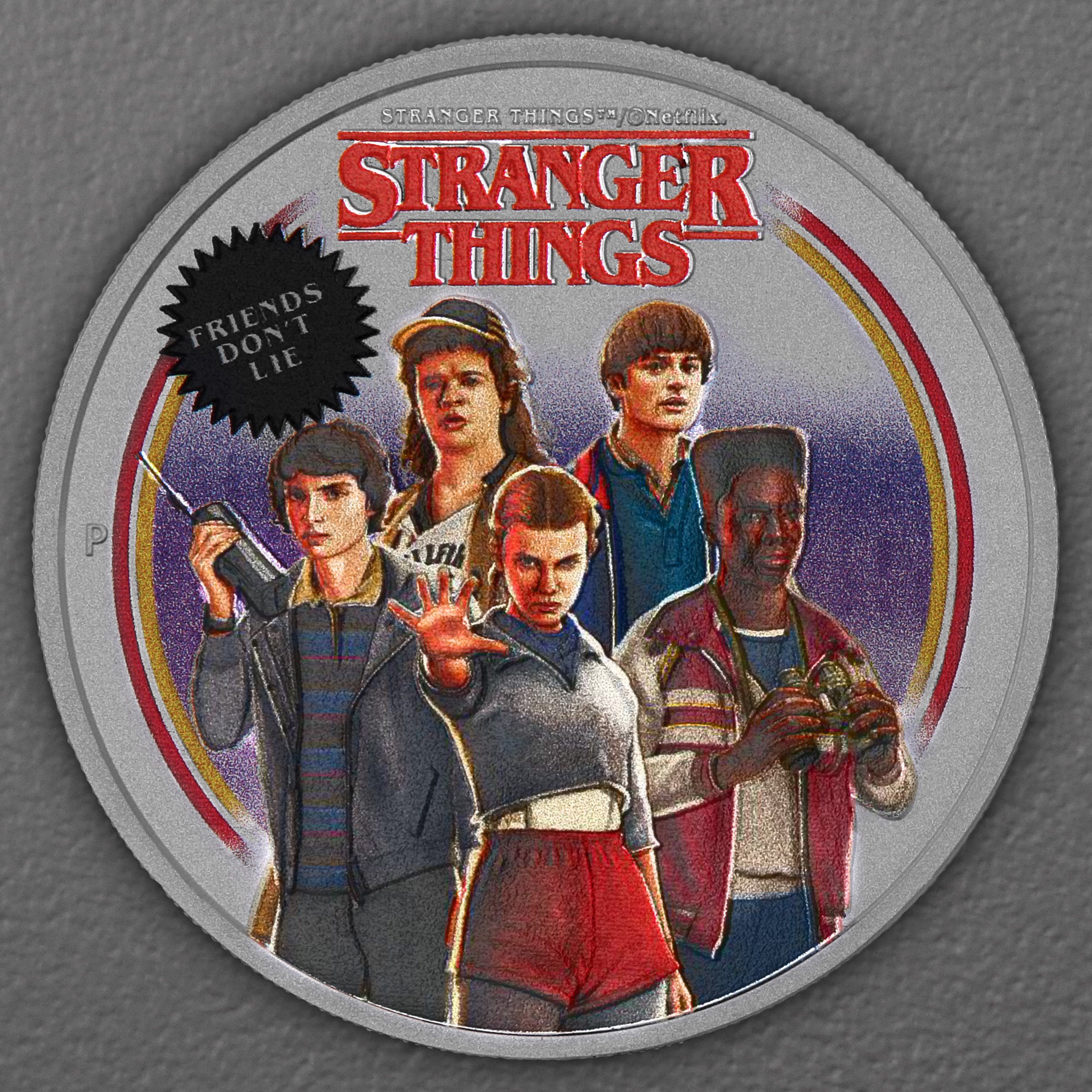 Silbermünze 1oz "Friends don t lie" 2026 (koloriert) Stranger Things (Tuvalu) - Hauptansicht
