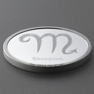 Silbermedaille 1oz "Sternzeichen Skorpion" Gravurmedaille - Miniaturansicht 3