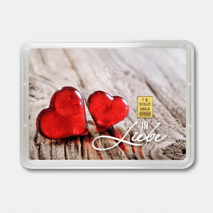 Goldbarren 1g "In Liebe" (Flip) - Hauptansicht