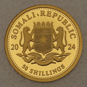 Goldmünze 1/25oz "Elefant" 2024 African Wildlife (Somalia) - Miniaturansicht 2