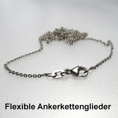 Weißgoldkette 585er/45 cm "Anker-Form" (14 kt WG) - Miniaturansicht 3
