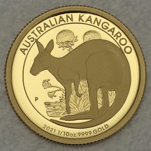 Goldmünze 1/10oz "Känguru" 2021 (PP) (Australien) - Hauptansicht