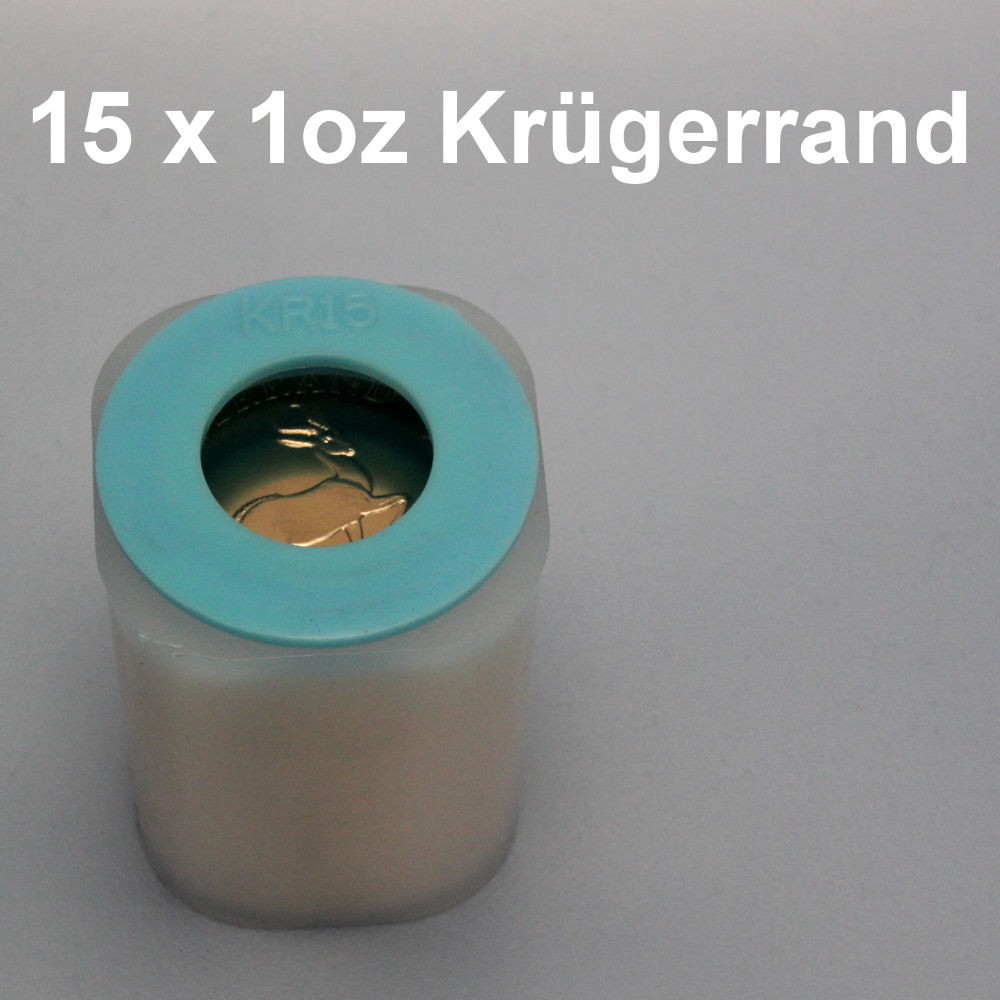 Goldmünze 15 x 1oz "Krügerrand" aktueller Jahrgang Tube (Südafrika) - Detailansicht 1