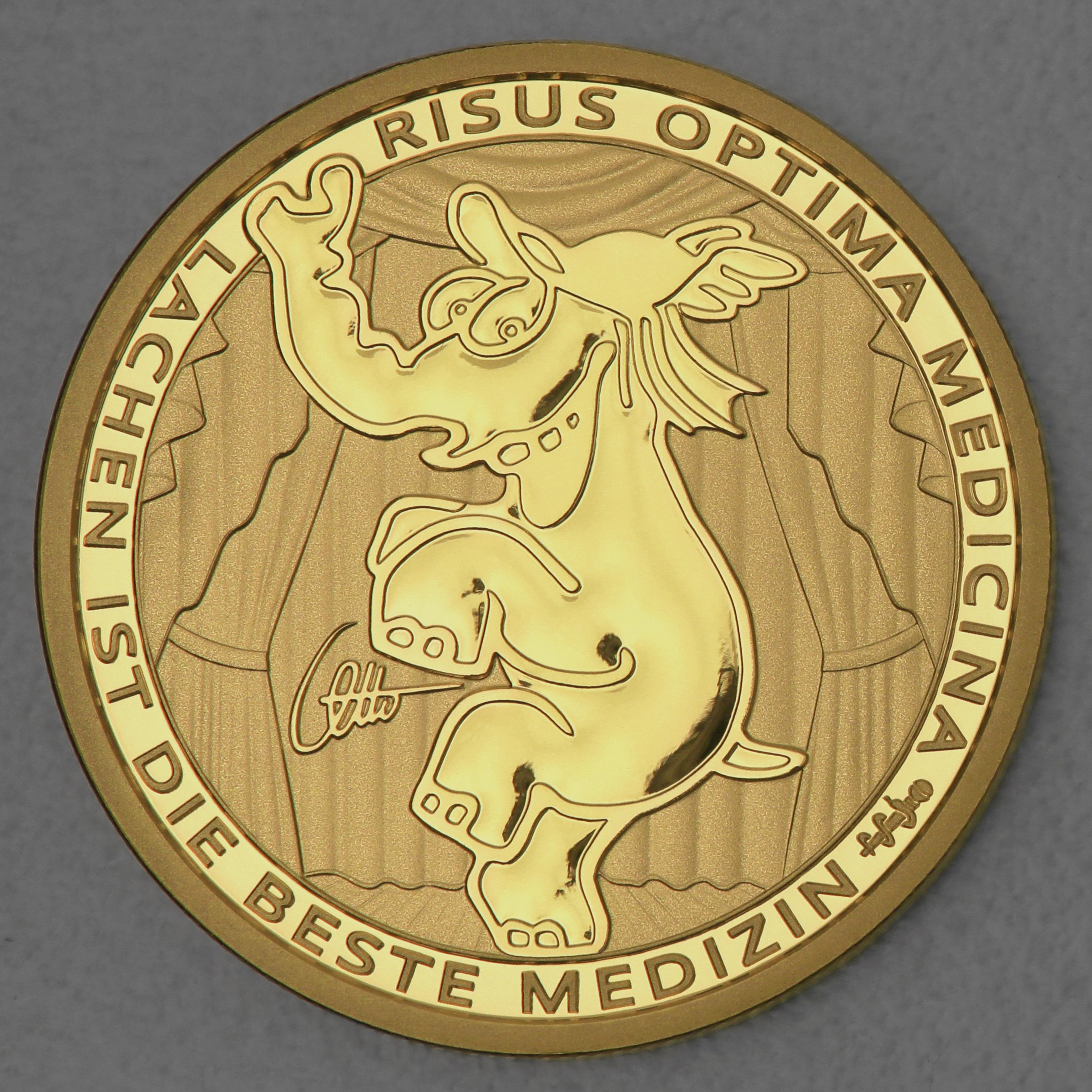 Goldmünze 1oz "Risus Optima Medicina" 2023 Ottifanten – Funnyfant (Tuvalu) - Hauptansicht