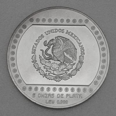 Silbermünze 5oz "Pyramide Tajin" 1993 Präkolumbische Kulturen – Veracruz (Mexiko) - Miniaturansicht 2