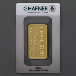 Goldbarren 20g "C.HAFNER - Prägeform" - Hauptansicht