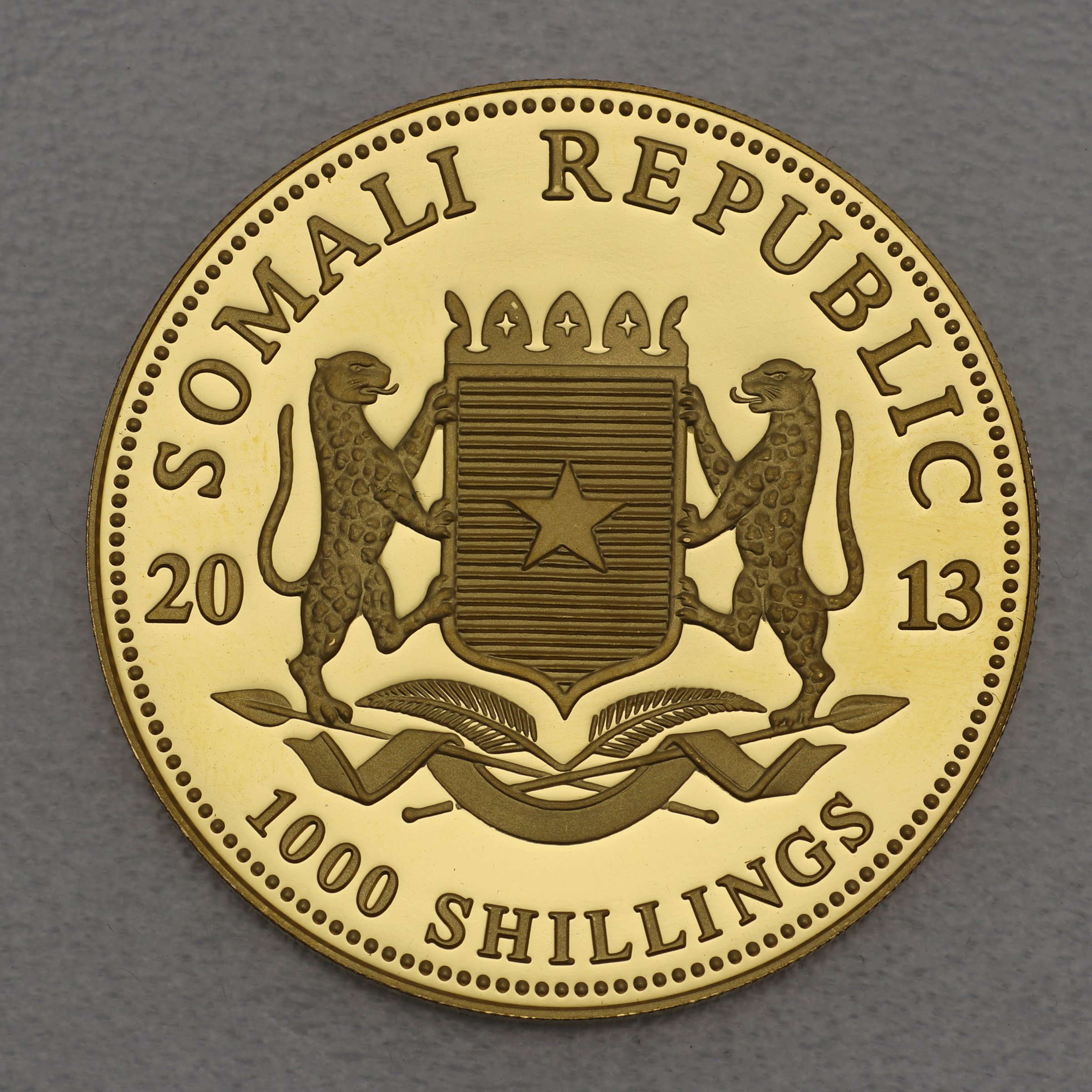 Goldmünze 1oz "Elefant" 2013 African Wildlife (Somalia) - Detailansicht 1