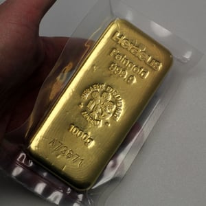 Goldbarren 1000g HERAEUS gegossen - Miniaturansicht 5