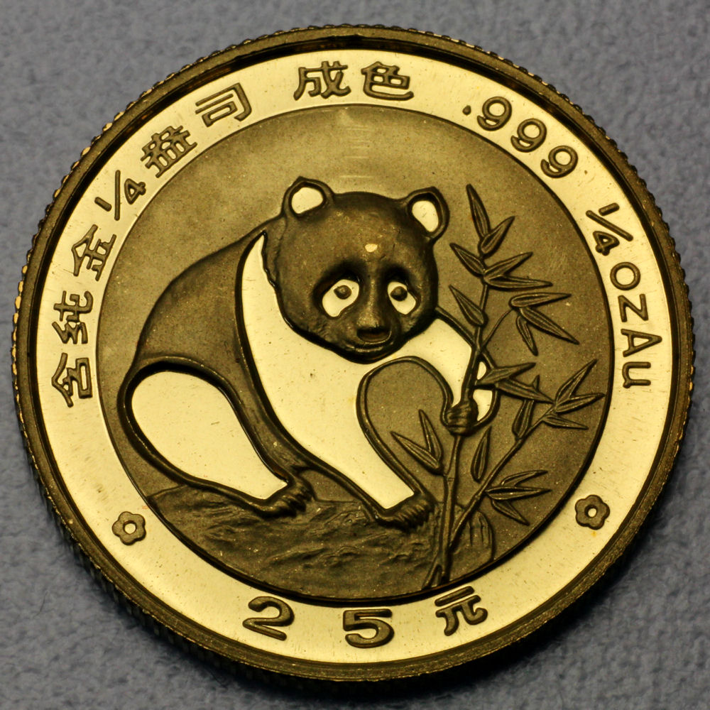 Goldmünze 1/4oz "Panda" 1988 (China) - Hauptansicht