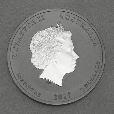 Silbermünze 2oz "Hahn" 2017 Lunar II – Year of the Rooster (Australien) - Miniaturansicht 2