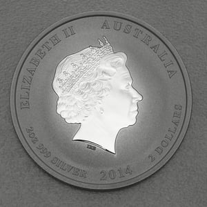 Silbermünze 2oz "Pferd" 2014 Lunar II – Year of the Horse (Australien) - Miniaturansicht 2