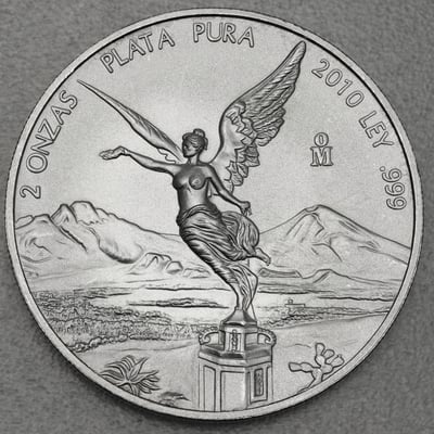 Silbermünze 2oz "Libertad" 2010 (Mexiko) - Miniaturansicht 1