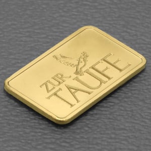 Goldbarren 2,5g Gravur "Zur Taufe" - Miniaturansicht 3