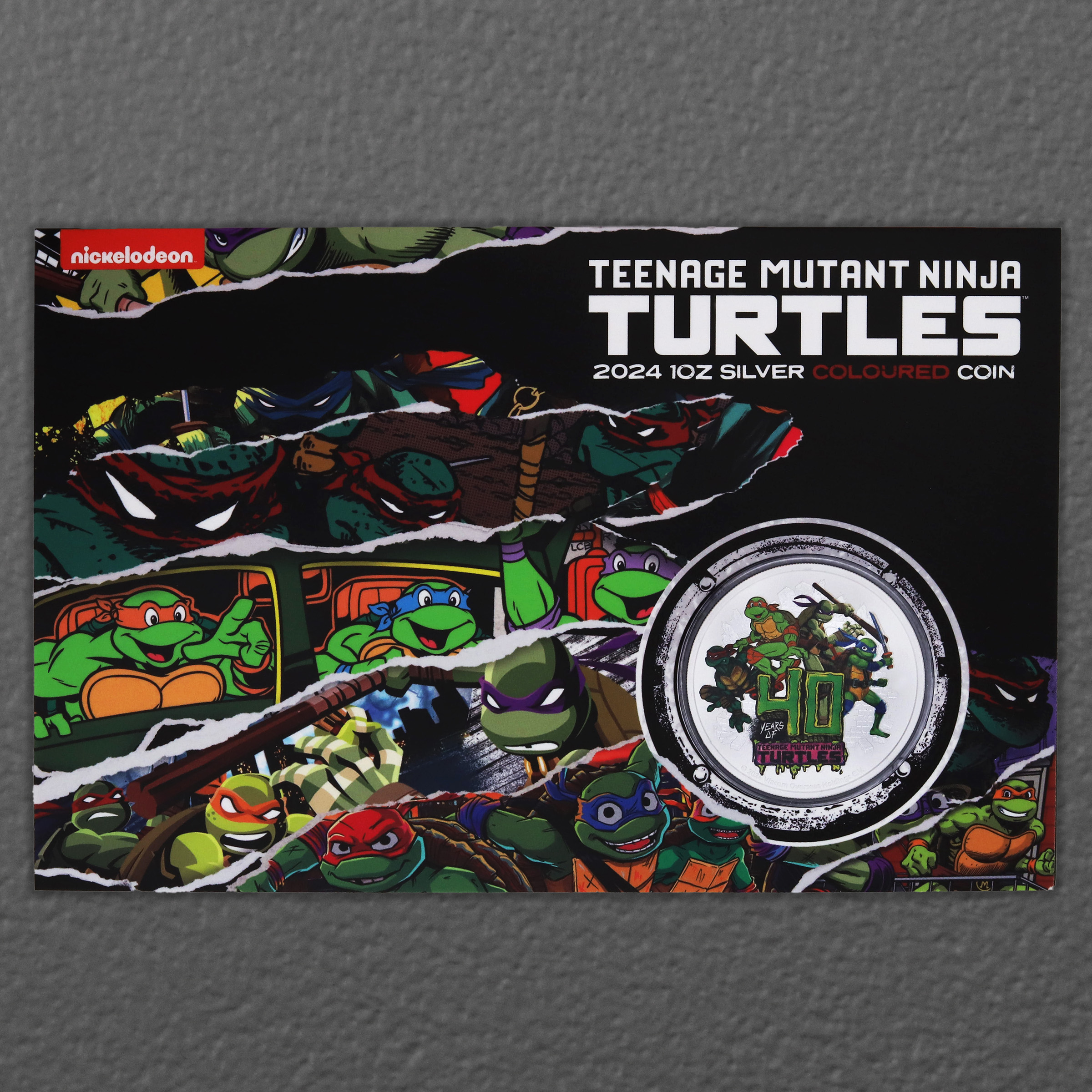 Silbermünze 1oz "Teenage Mutant Ninja Turtles™" 2024 (koloriert) 40th Anniversary (Tuvalu) - Detailansicht 2