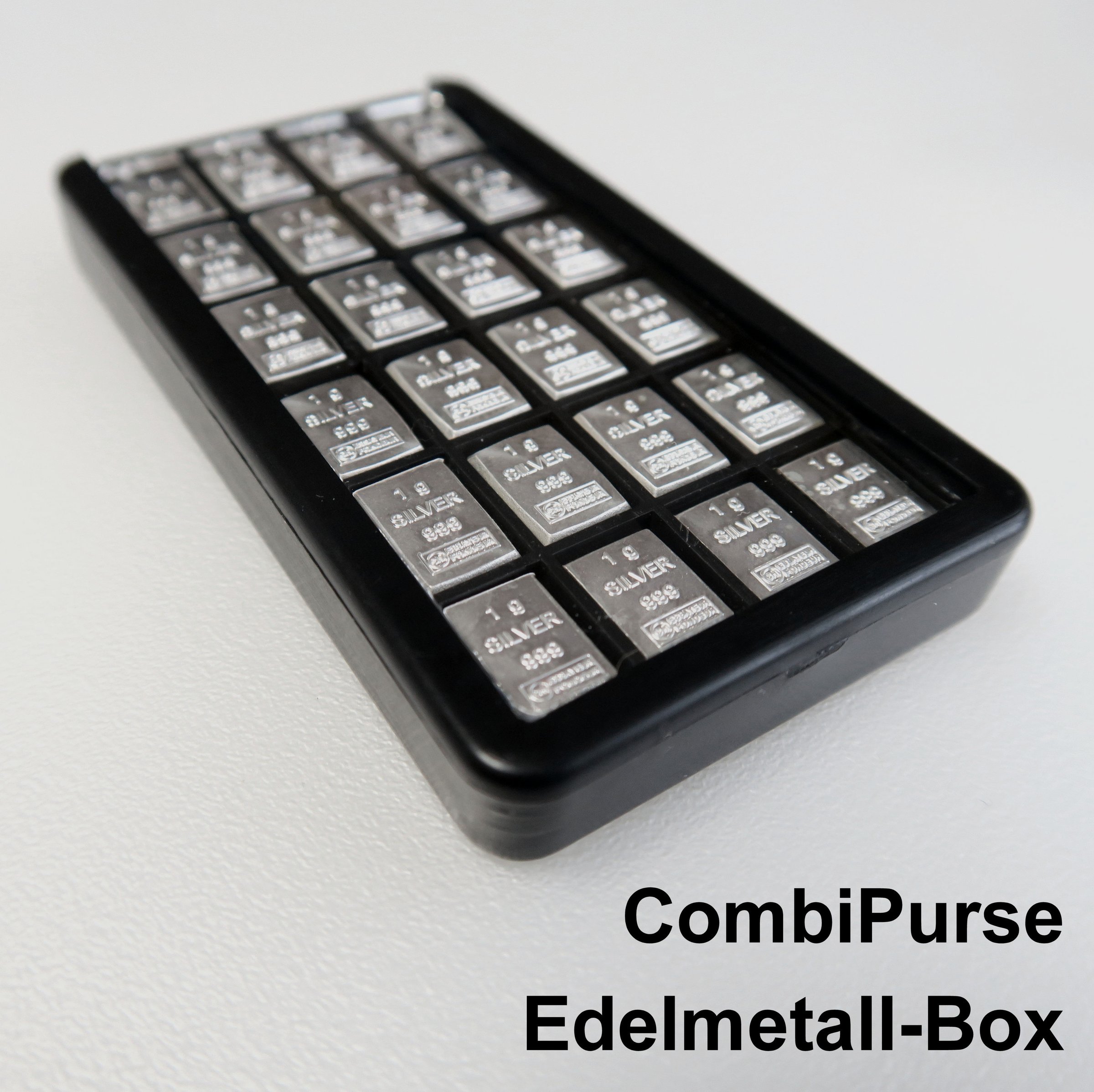 Silber-Box (24x1g Ag) "CombiPurse" Edelmetall-Set - Detailansicht 2