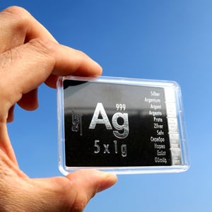 Silbertafel (5x 1g Feinsilber) "CombiBar" - Miniaturansicht 5