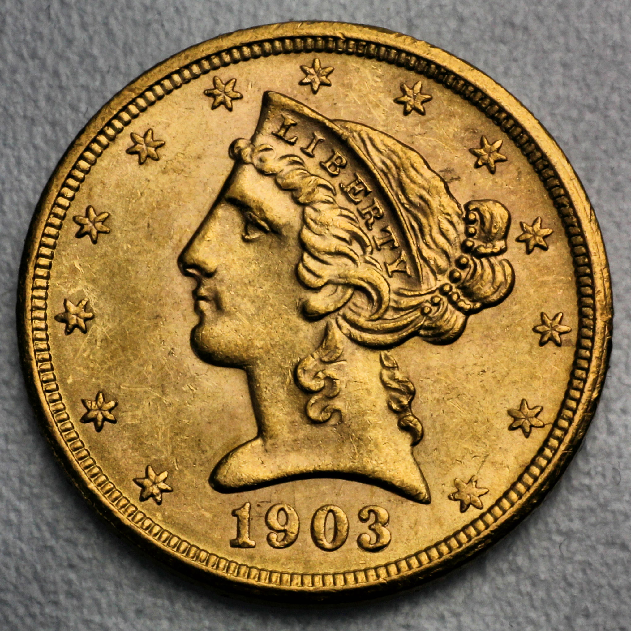 Goldmünze 5 Dollar "Liberty Half Eagle" (USA) - Hauptansicht