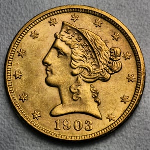 Goldmünze 5 Dollar "Liberty Half Eagle" (USA) - Hauptansicht