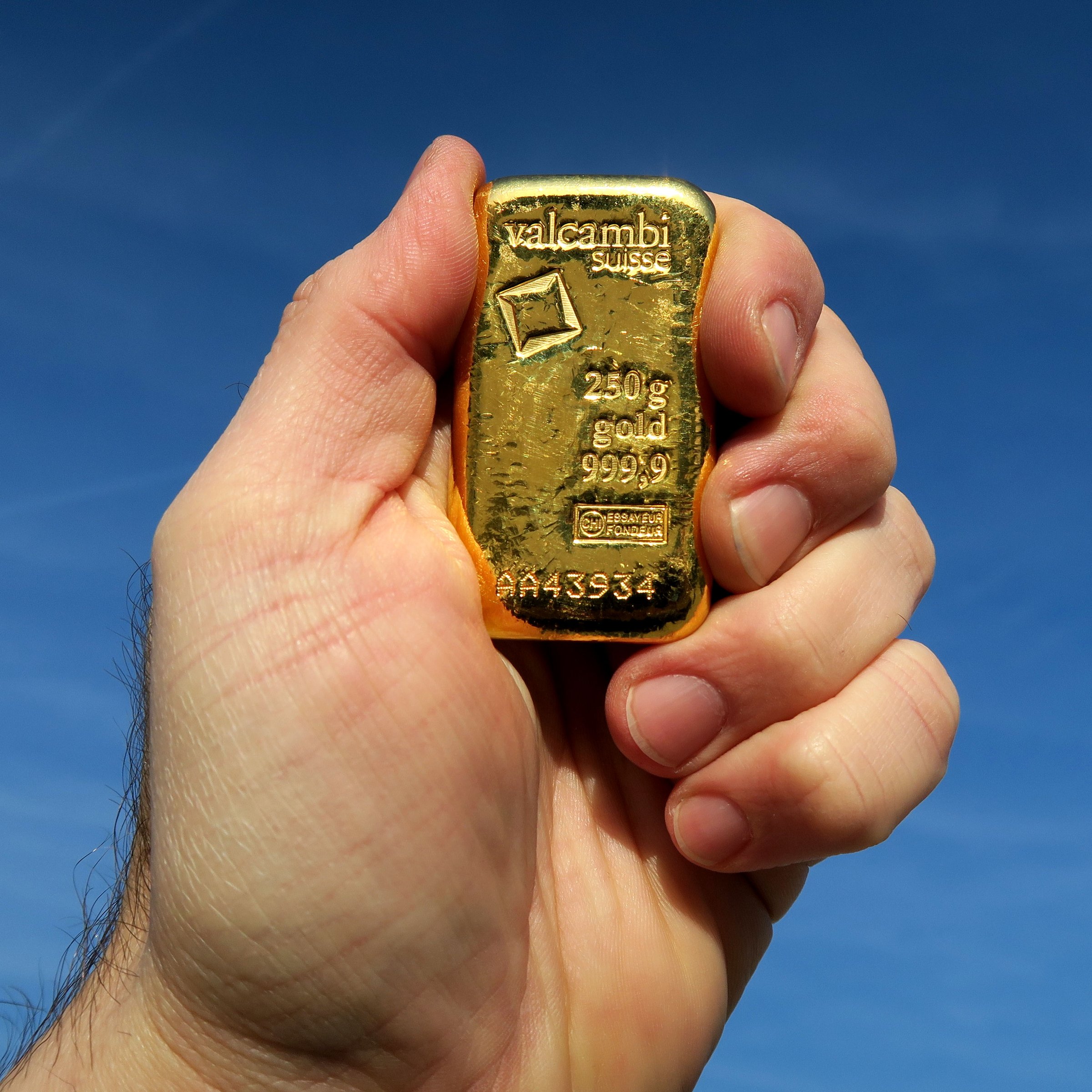 Goldbarren 250g VALCAMBI gegossen - Detailansicht 2