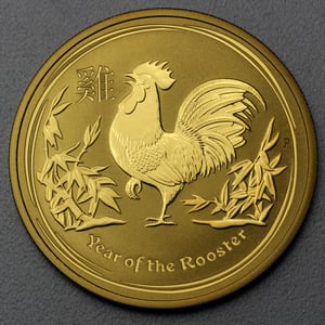 Goldmünze 2oz "Hahn" 2017 Lunar II – Year of the Rooster (Australien) - Hauptansicht