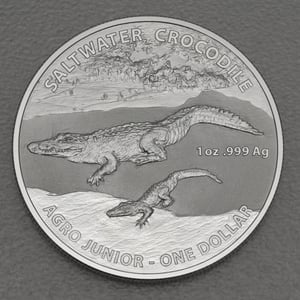 Silbermünze 1oz "Krokodil-Agro Junior" 2015 Australian Saltwater Crocodiles (Australien) - Miniaturansicht 1