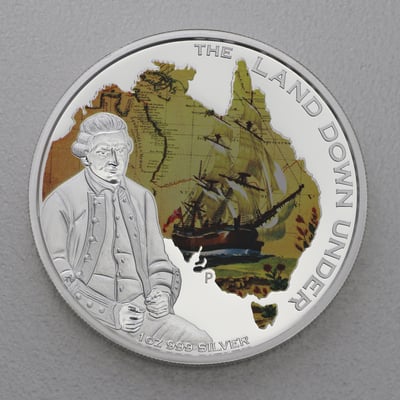 Silbermünze 1oz "Captain James Cook 2013" Land down under (Australien) - Miniaturansicht 1