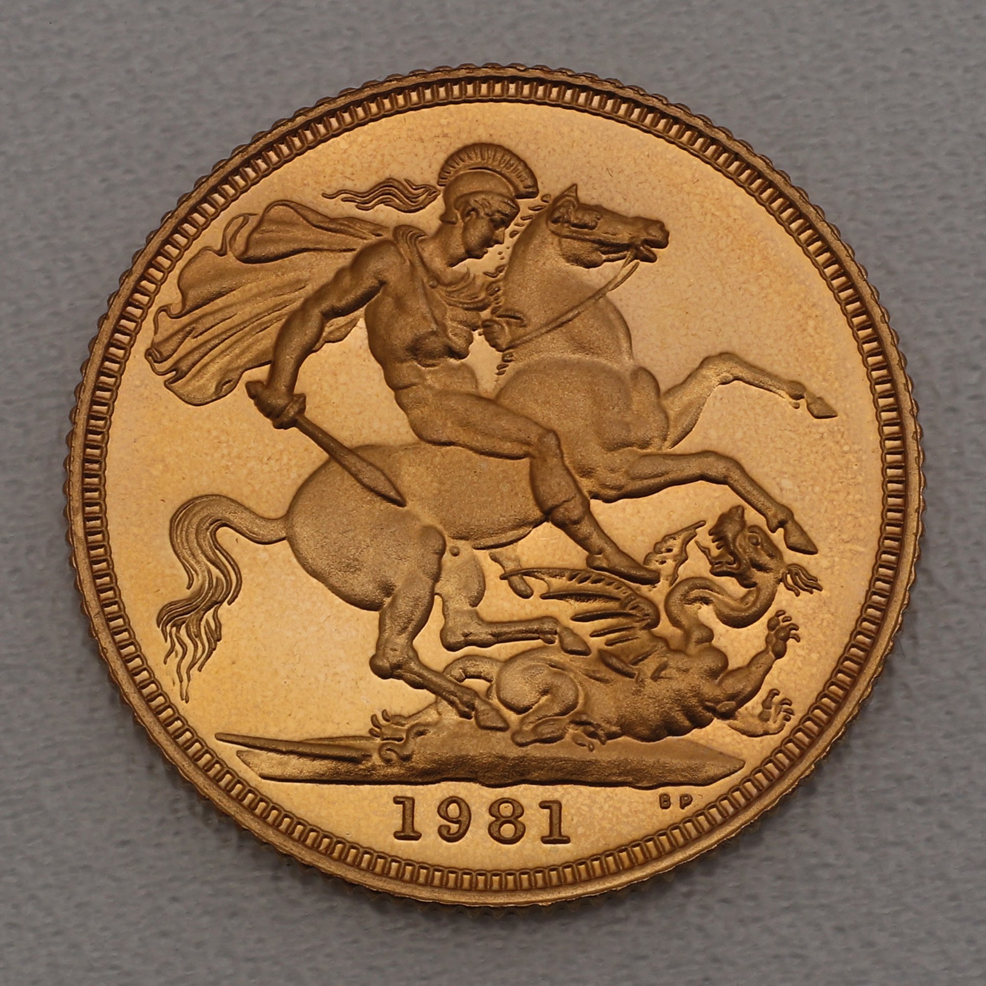 Goldmünze 1 Sovereign "Elizabeth II." 1981 (PP) (Großbritannien) - Hauptansicht