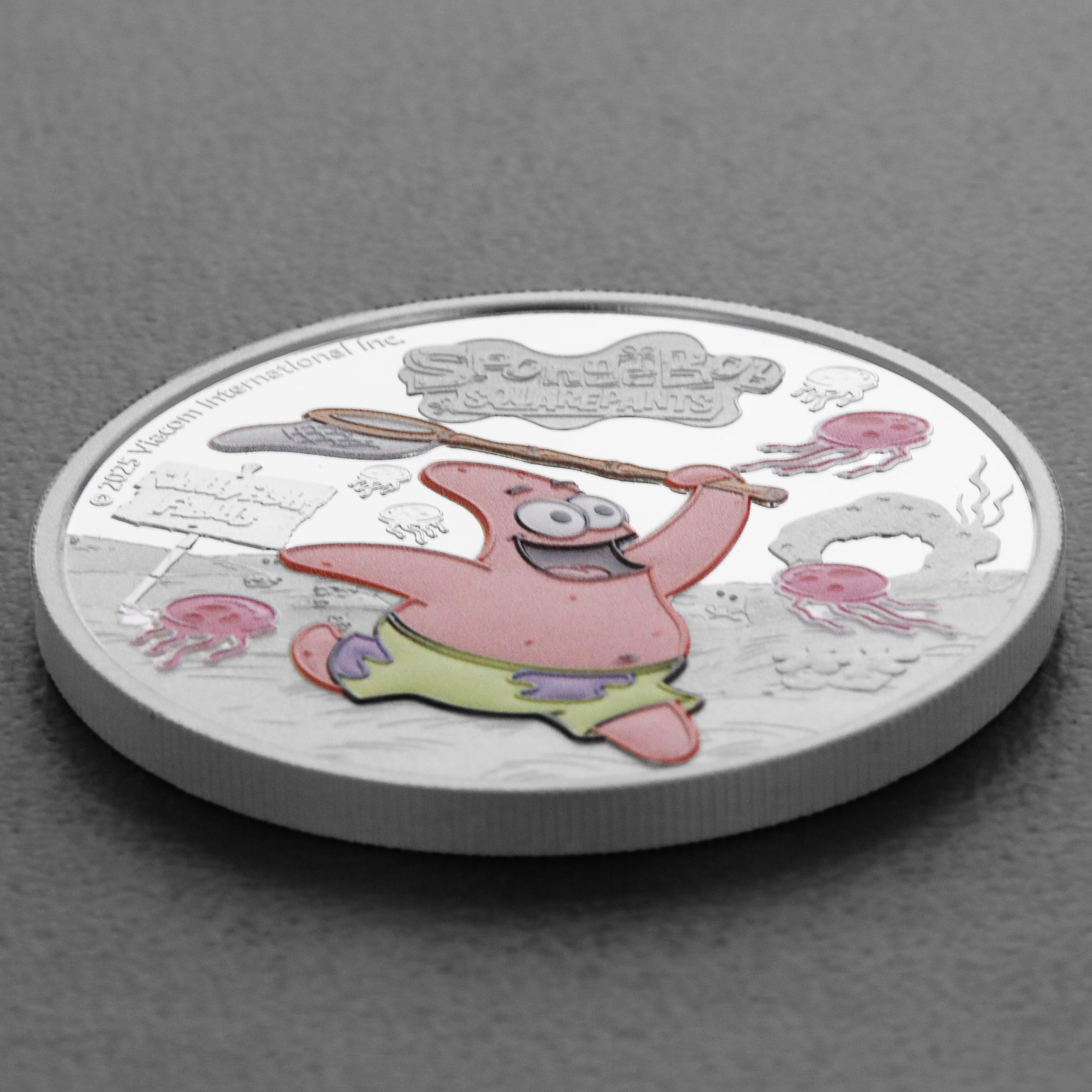 Silbermünze 1oz "Patrick Star" 2025 (PP/koloriert) Spongebob Schwammkopf (Tuvalu) - Detailansicht 2