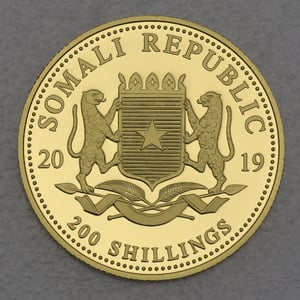 Goldmünze 1/4oz "Elefant" 2019 African Wildlife (Somalia) - Miniaturansicht 2